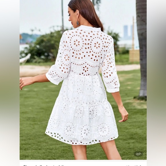 White Eyelet Dress EUC Shein - Picture 2 of 8